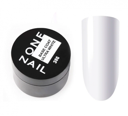 ONE NAIL   База камуфлирующая жесткая  Base  ULTRA WHITE  (шайба)   30мл