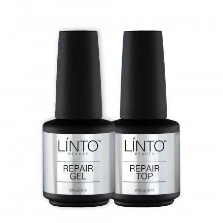 LINTO   НАБОР   15мл   Гель для укрепления + Топ для укрепления без л/с   REPAIR SET