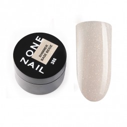 ONE NAIL   База камуфлирующая эластичная c шиммером  (легкие в снятии)  Base  SHIMMER   BEIGE  (шайба)   30мл