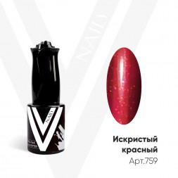 VOGUE NAILS   Гель-лак с блестками  10мл  ИСКРИСТЫЙ КРАСНЫЙ