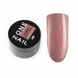 ONE NAIL   База камуфлирующая эластичная c шиммером  (легкие в снятии)  Base  SHIMMER   CORAL  (шайба)   30мл