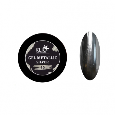 KLIO   Гель-краска  5г  Gel Metallic   SILVER
