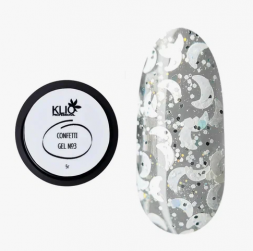 KLIO  Гель с конфетти  GEL CONFETTI  5г (банка)  №03