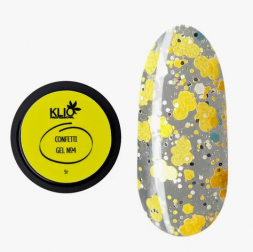 KLIO  Гель с конфетти  GEL CONFETTI  5г (банка)  №04