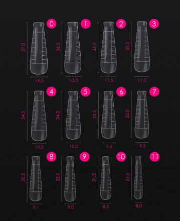ONE NAIL &amp; GRAPE   Верхние формы Т-образные   120шт    МИНДАЛЬ