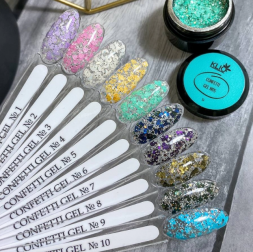KLIO  Гель с конфетти  GEL CONFETTI  5г (банка)  №07