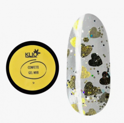 KLIO  Гель с конфетти  GEL CONFETTI  5г (банка)  №08