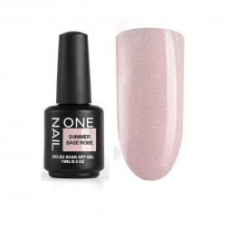 ONE NAIL   База камуфлирующая эластичная c шиммером  (легкие в снятии)  Base  SHIMMER   ROSE   15мл