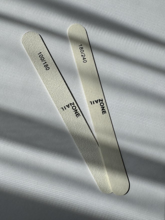 ONE NAIL   Пилка прямая на пластике   БЕЛАЯ   180/240   (50шт)   [40]