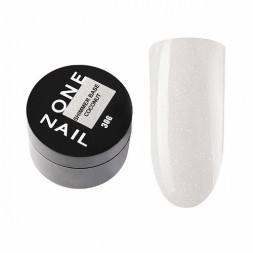 ONE NAIL   База камуфлирующая эластичная c шиммером  (легкие в снятии)  Base  SHIMMER   COCONUT  (шайба)   30мл