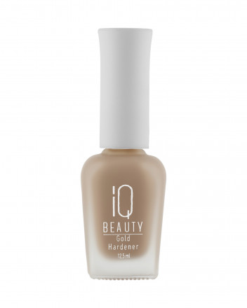 IQ BEAUTY   Укрепитель  для ослабленных и ломких ногтей с коллоидным золотом   12,5мл   Gold Hardener  NUDE