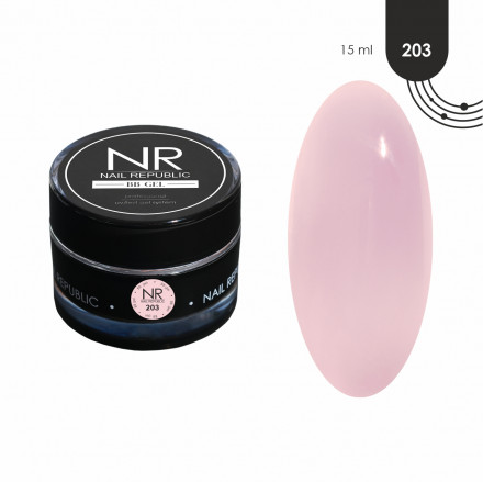 NAIL REPUBLIC   Гель моделирующий полупрозрачный средне-густой   BB-GEL Classic   #203   15г