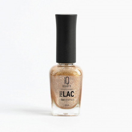 IQ BEAUTY   Лак для ногтей с биокерамикой с шиммером   12,5мл   Prolac RICH GOLD   #104