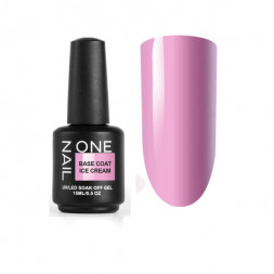 ONE NAIL   База камуфлирующая жесткая  Base   ICECREAM 15мл