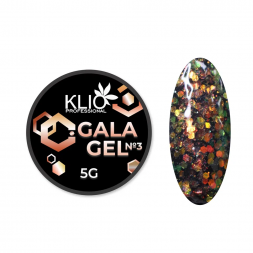 KLIO  Гель-лак с шестигранниками  GALA GEL  5г (банка)  №03