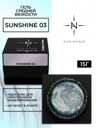 ALTA NIVELO Гель для моделирования с микрошиммером 15г Gel SUNSHINE #03