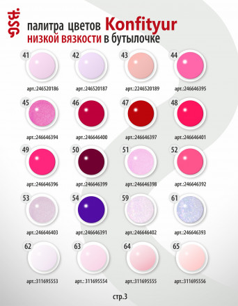 BSG   Гель для моделирования жидкий во флаконе   20мл   НИЗКАЯ ВЯЗКОСТЬ   KONFITYUR   #00   Прозрачный