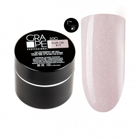 ONE NAIL &amp; GRAPE   Гель для укрепления с шиммером   Fluid gel   #19   30г   (шайба)