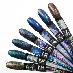 NAIL REPUBLIC   Гель-лак с хлопьями Юки   10мл   Galaxy   #01