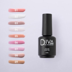 DIVA   Гель для укрепления   15мл   Gel FLUID   #04