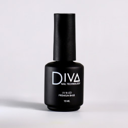 DIVA   База каучуковая прозрачная  PREMIUM Base   15мл