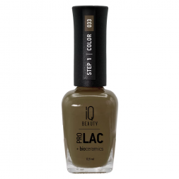 IQ BEAUTY   Лак для ногтей с биокерамикой   12,5мл   Prolac OLIVE OYL   #033