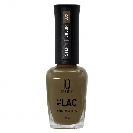 IQ BEAUTY   Лак для ногтей с биокерамикой   12,5мл   Prolac OLIVE OYL   #033