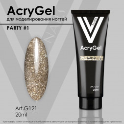 VOGUE NAILS   Полигель с шиммером  AcryGel PARTY  20мл  #01