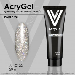 VOGUE NAILS   Полигель с шиммером  AcryGel PARTY  20мл  #02