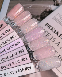 ONE NAIL   База камуфлирующая с хлопьями Юки   Base   CAMO SHINE   #07   30мл   (бутылка)