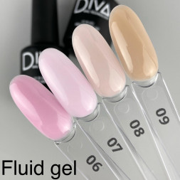 DIVA   Гель для укрепления   15мл   Gel FLUID   #09