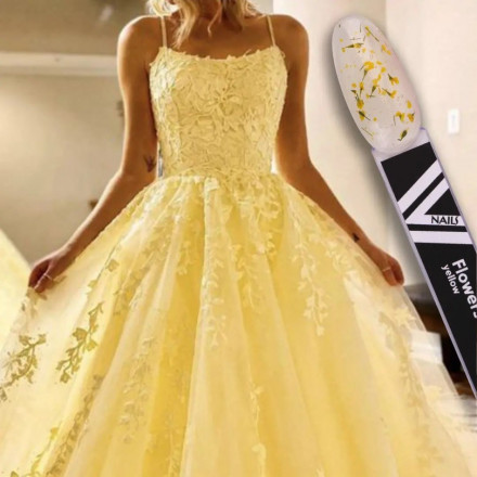 VOGUE NAILS  Гель с сухоцветами Flowers Gel  Yellow 10мл
