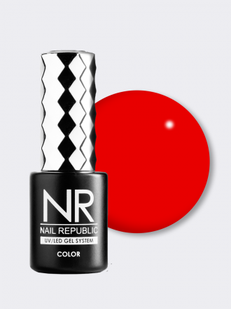 NAIL REPUBLIC   Гель-лак неоновый   10мл   Perfect Red   #208