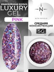 ALTA NIVELO   Гель-лак жидкая фольга   5г (банка)   Luxury gel   PINK