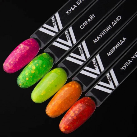 VOGUE NAILS   Гель-лак неоновый с шестигранниками  10мл  ХУБА БУБА