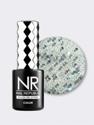NAIL REPUBLIC   Гель-лак с шестигранниками   10мл   Diamonds   #422
