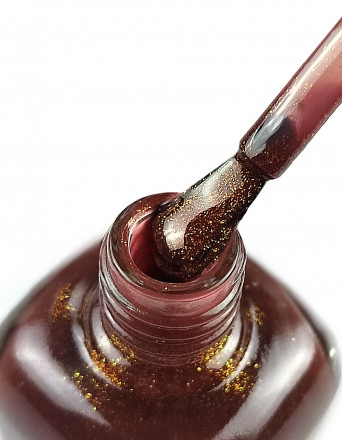 IQ BEAUTY   Лак для ногтей с биокерамикой с поталью   12,5мл   Prolac OBSESSION CINNAMON GLOW   #158
