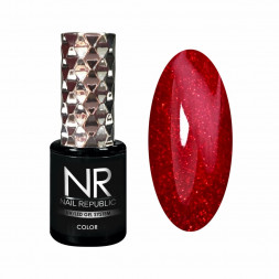NAIL REPUBLIC   Гель-лак с шиммером   10мл   Perfect Red   #432