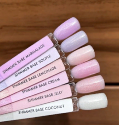 ONE NAIL   База камуфлирующая эластичная c шиммером  (легкие в снятии)  Base  SHIMMER   COCONUT   15мл