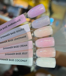 ONE NAIL   База камуфлирующая эластичная c шиммером  (легкие в снятии)  Base  SHIMMER   COCONUT   15мл
