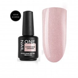 ONE NAIL   База камуфлирующая эластичная c шиммером  (легкие в снятии)  Base  SHIMMER   LEMONADE   15мл