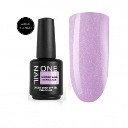 ONE NAIL   База камуфлирующая эластичная c шиммером  (легкие в снятии)  Base  SHIMMER   MARMALADE   15мл