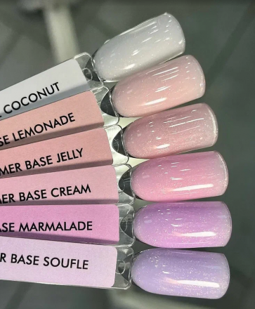ONE NAIL   База камуфлирующая эластичная c шиммером  (легкие в снятии)  Base  SHIMMER   JELLY   15мл