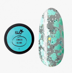 KLIO  Гель с конфетти  GEL CONFETTI  5г (банка)  №05