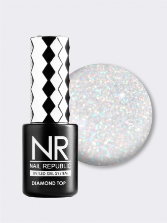 NAIL REPUBLIC   Топ с шиммером без л/с   10мл   Top   DIAMOND   #02