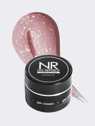 NAIL REPUBLIC   Гель моделирующий средне-густой светоотражающий   Gel   NUDE FLASH   #252   15г