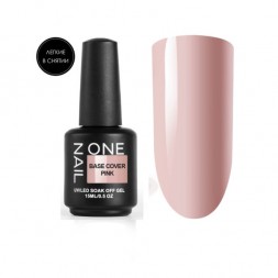 ONE NAIL   База камуфлирующая эластичная  (легкие в снятии)  Base   COVER   PINK   15мл