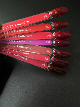 KLIO  Гель-лак  ESTET COLLECTION  10мл  №306  Красные с шиммером