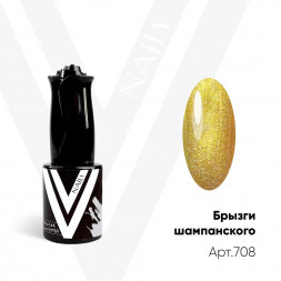 VOGUE NAILS   Гель-лак с блестками  10мл  БРЫЗГИ ШАМПАНСКОГО